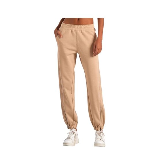 ELAN Solid Beige Drawstring Joggers Pants SIZE M Medium - Picture 1 of 6